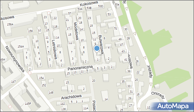 Warszawa, Bulwarowa, 3, mapa Warszawy