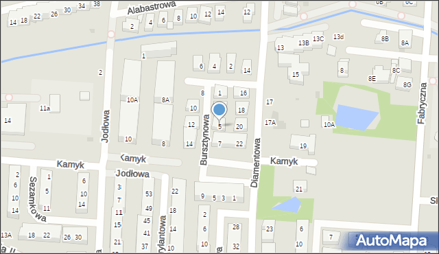 Warszawa, Bursztynowa, 5, mapa Warszawy