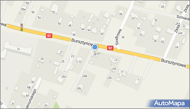 Węglew, Bursztynowa, 19, mapa Węglew