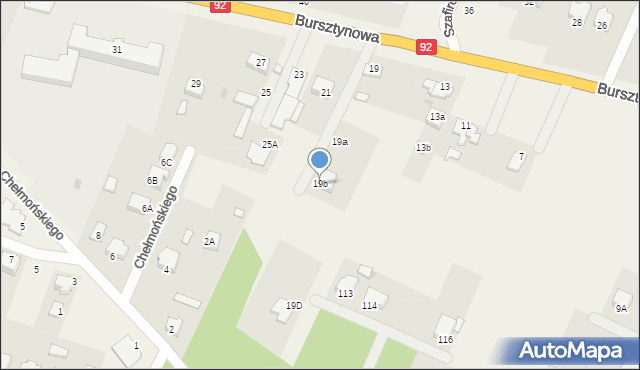 Węglew, Bursztynowa, 19b, mapa Węglew