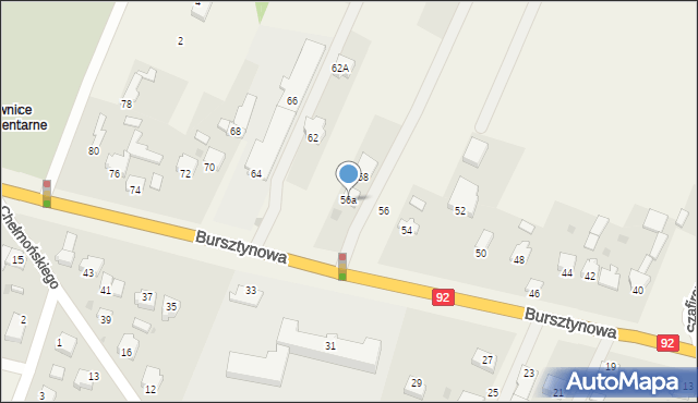 Węglew, Bursztynowa, 56a, mapa Węglew