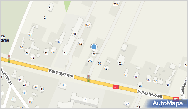 Węglew, Bursztynowa, 58, mapa Węglew