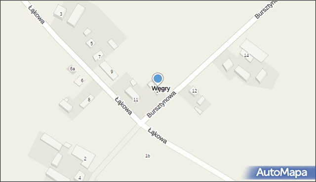 Węgry, Bursztynowa, 13, mapa Węgry