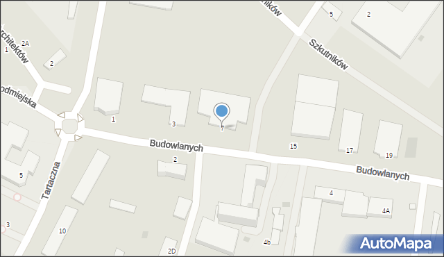 Wejherowo, Budowlanych, 7, mapa Wejherowo