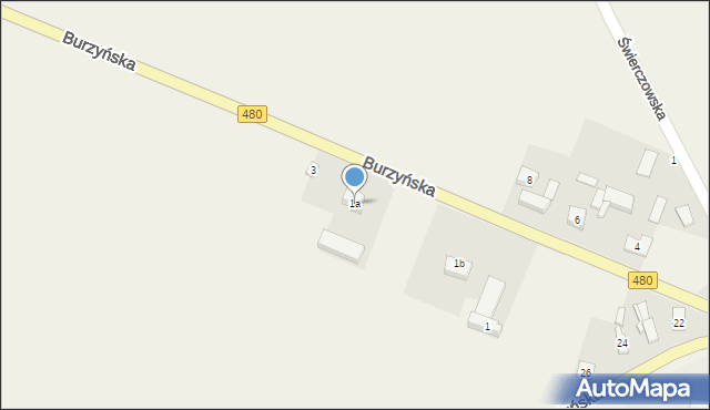 Widawa, Burzyńska, 1a, mapa Widawa