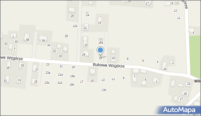 Wilczkowice, Bukowe Wzgórze, 16, mapa Wilczkowice