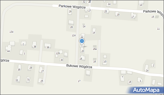 Wilczkowice, Bukowe Wzgórze, 20a, mapa Wilczkowice