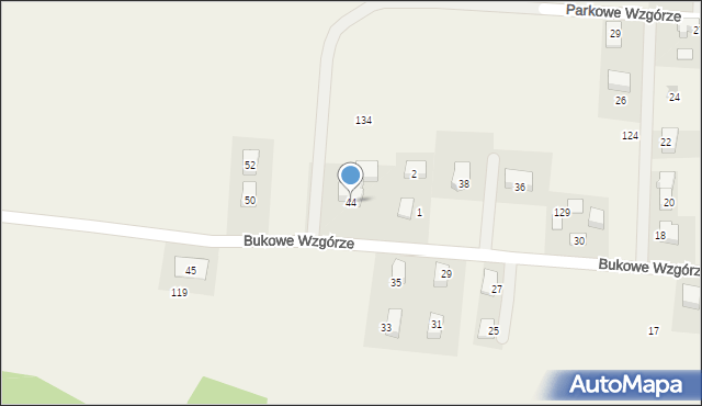 Wilczkowice, Bukowe Wzgórze, 44, mapa Wilczkowice