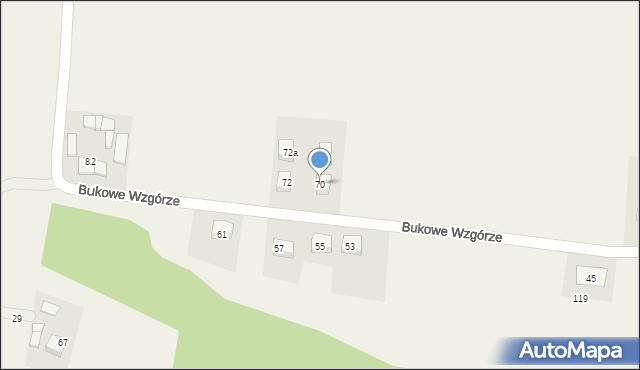 Wilczkowice, Bukowe Wzgórze, 70, mapa Wilczkowice