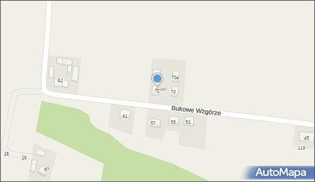 Wilczkowice, Bukowe Wzgórze, 72, mapa Wilczkowice