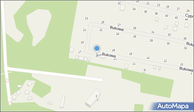 Wisełka, Bukowa, 15, mapa Wisełka