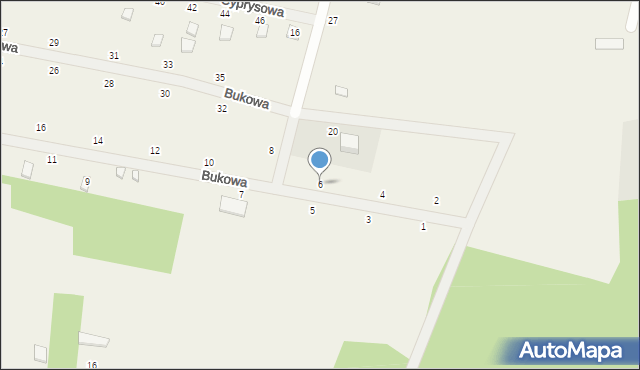 Wisełka, Bukowa, 6, mapa Wisełka