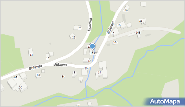 Wisła, Bukowa, 12A, mapa Wisła