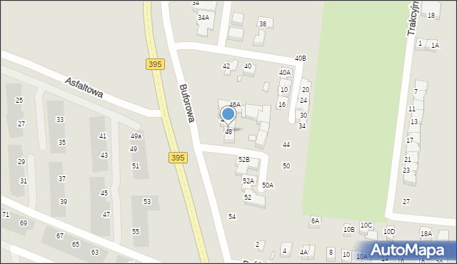 Wrocław, Buforowa, 48, mapa Wrocławia