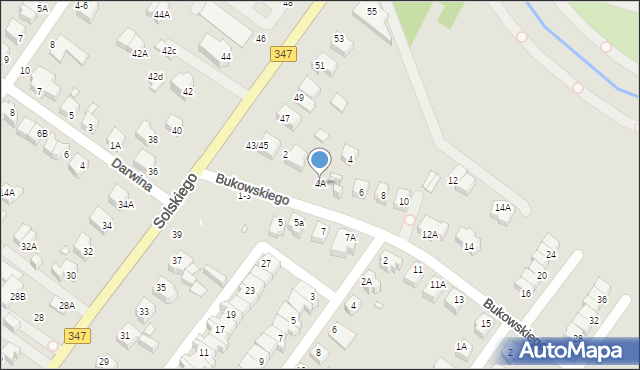 Wrocław, Bukowskiego Marcina, 4A, mapa Wrocławia