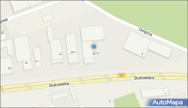 Wysogotowo, Bukowska, 10, mapa Wysogotowo