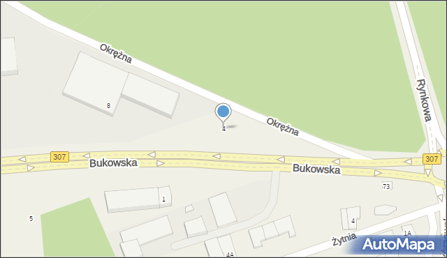 Wysogotowo, Bukowska, 4, mapa Wysogotowo