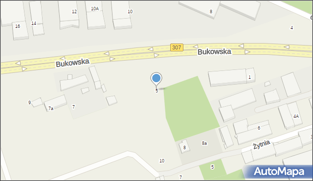 Wysogotowo, Bukowska, 5, mapa Wysogotowo