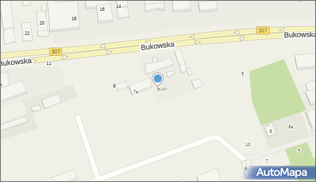 Wysogotowo, Bukowska, 7, mapa Wysogotowo