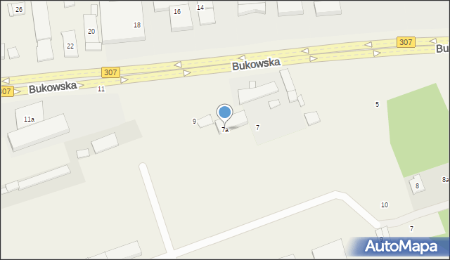 Wysogotowo, Bukowska, 7a, mapa Wysogotowo