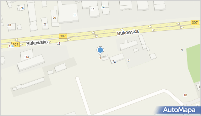 Wysogotowo, Bukowska, 9, mapa Wysogotowo