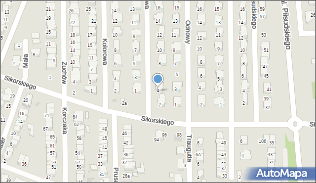 Wyszków, Bursztynowa, 4, mapa Wyszków