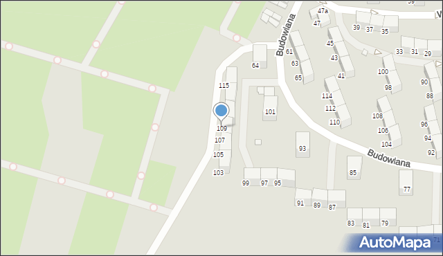 Zabrze, Budowlana, 109, mapa Zabrza