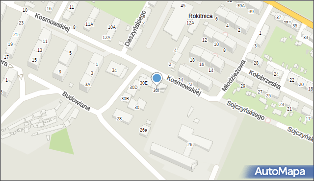 Zabrze, Budowlana, 30I, mapa Zabrza