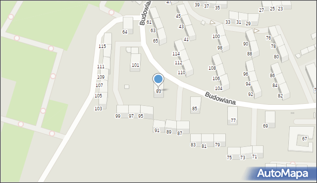 Zabrze, Budowlana, 93, mapa Zabrza