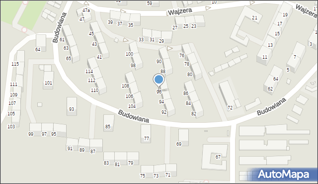 Zabrze, Budowlana, 96, mapa Zabrza