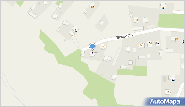 Zarzecze, Bukowina, 7, mapa Zarzecze