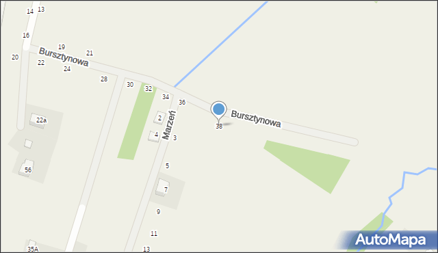 Zgłobice, Bursztynowa, 38, mapa Zgłobice