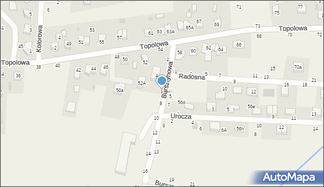 Zgłobice, Bursztynowa, 6, mapa Zgłobice