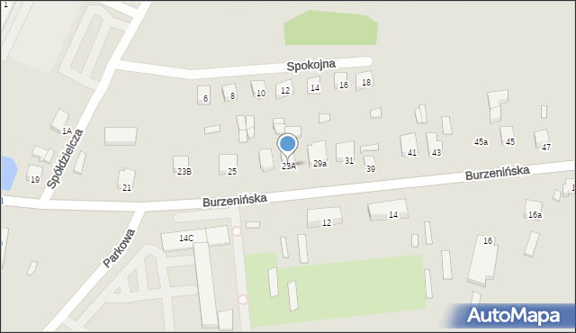 Złoczew, Burzenińska, 23A, mapa Złoczew