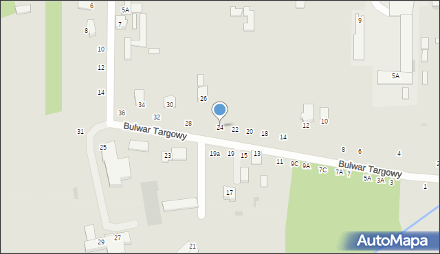 Zwoleń, Bulwar Targowy, 24, mapa Zwoleń
