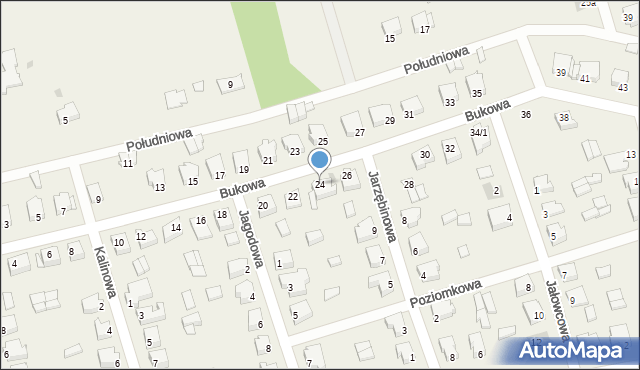 Żychlin, Bukowa, 24, mapa Żychlin