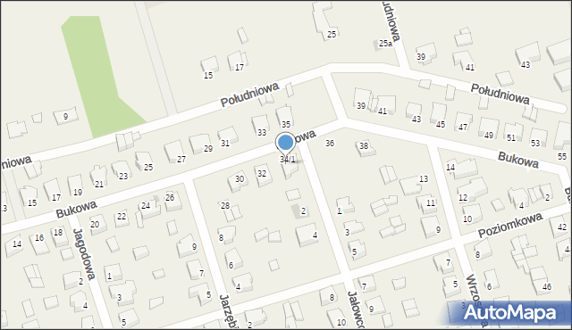 Żychlin, Bukowa, 34/2, mapa Żychlin