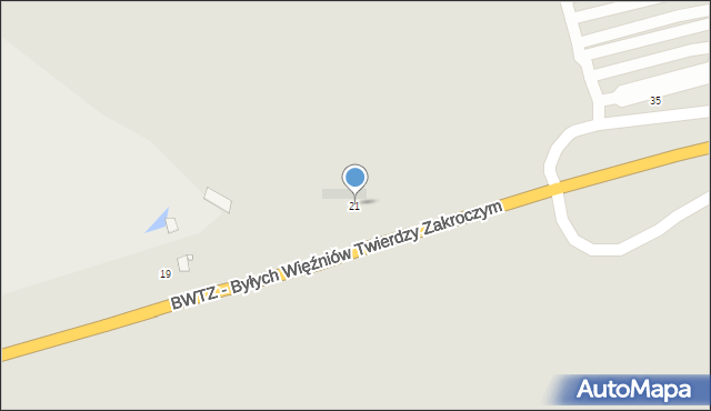 Zakroczym, BWTZ - Byłych Więźniów Twierdzy Zakroczym, 21, mapa Zakroczym