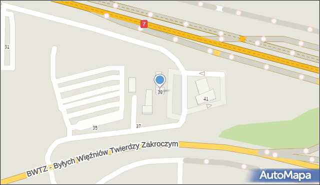 Zakroczym, BWTZ - Byłych Więźniów Twierdzy Zakroczym, 39, mapa Zakroczym