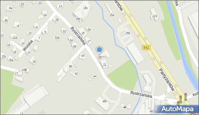 Bielsko-Biała, Bystrzańska, 19, mapa Bielsko-Białej