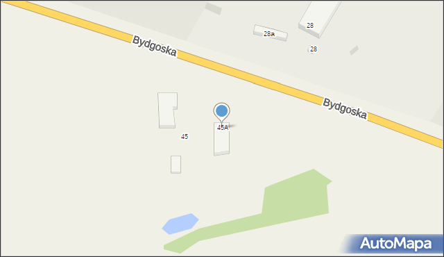 Brody, Bydgoska, 45A, mapa Brody