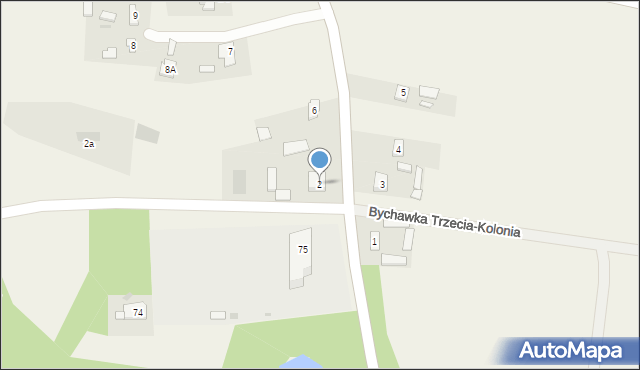 Bychawka Trzecia, Bychawka Trzecia, 2, mapa Bychawka Trzecia