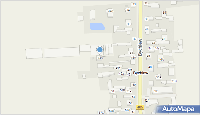 Bychlew, Bychlew, 43A, mapa Bychlew