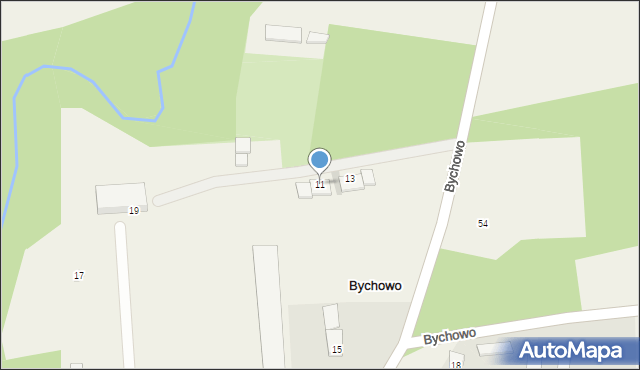 Bychowo, Bychowo, 11, mapa Bychowo