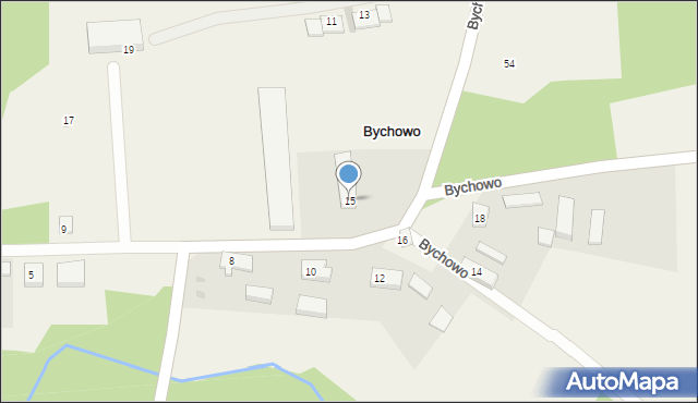 Bychowo, Bychowo, 15, mapa Bychowo