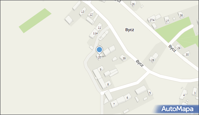 Bycz, Bycz, 10, mapa Bycz