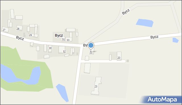 Bycz, Bycz, 21, mapa Bycz