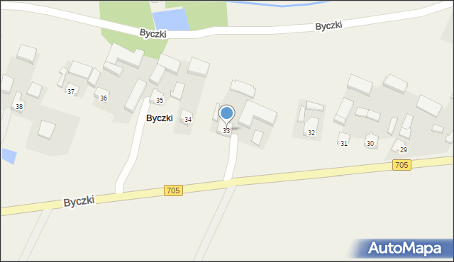 Byczki, Byczki, 33, mapa Byczki