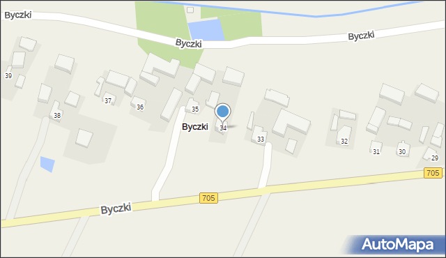 Byczki, Byczki, 34, mapa Byczki