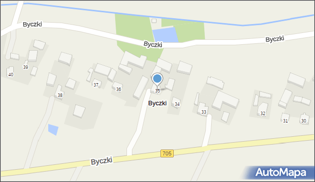 Byczki, Byczki, 35, mapa Byczki